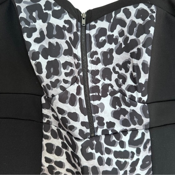Torrid Black and Gray Bodycon Leopard Dress - Picture 2 of 8